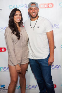 Charlise Springer, George Springer at George Springer’s Bowling Benefit (Photo by Todd Parker, STP Images)
