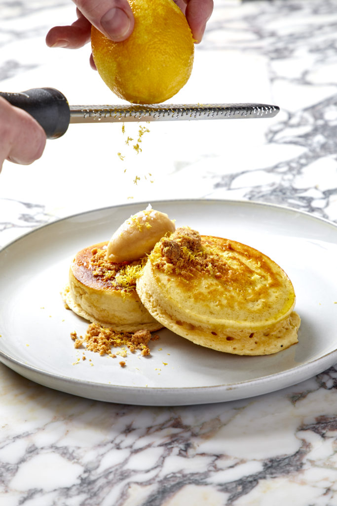 Hotcakes are available for breakfast.