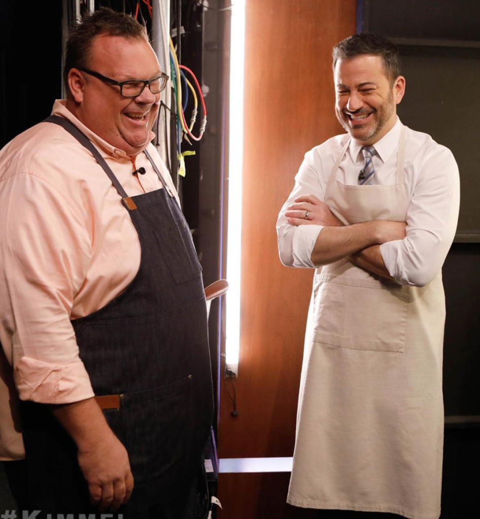 Jimmy Kimmel is no stranger to Houston power players. He's had chef Chris Shepherd on his show too.