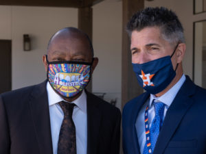 Astros Owner and Chairman Jim Crane and Houston Mayor Sylvester Turner hosted a socially-distanced press conference  to officially kick off the 2020 Vivint Houston Open