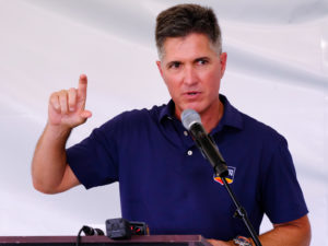 Construction of hospitality and viewing areas for the 2021 Houston Open PGA event at Memorial Park Golf Course continuedWalnut Valley Festival on the Winfield Fairgrounds Sunday