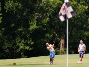 Construction of hospitality and viewing areas for the 2021 Houston Open PGA event at Memorial Park Golf Course continuedWalnut Valley Festival on the Winfield Fairgrounds Sunday