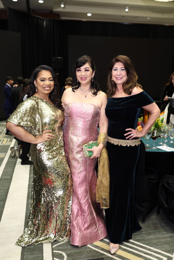 Shawntell McWilliams, Alice Mao Brams, Heidi Rockecharlie at the Winter Ball