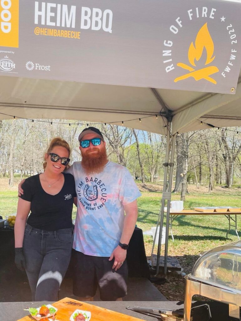 Travis and Emma Heim take a step back from day-to-day operations at their Heim Barbecue restaurants. (Photo by Courtney Dabney)