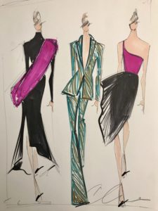 Christian Siriano fall winter 2018 sketch