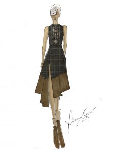 Dennis Basso FW2018 sketch at New York Fashion Week.