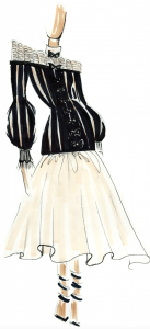 Julianna Bass fall '18 designer sketch at New York Fashion Week