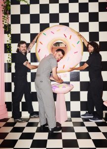 Guests check out the Sweet Tooth Hotel's "bathroom"