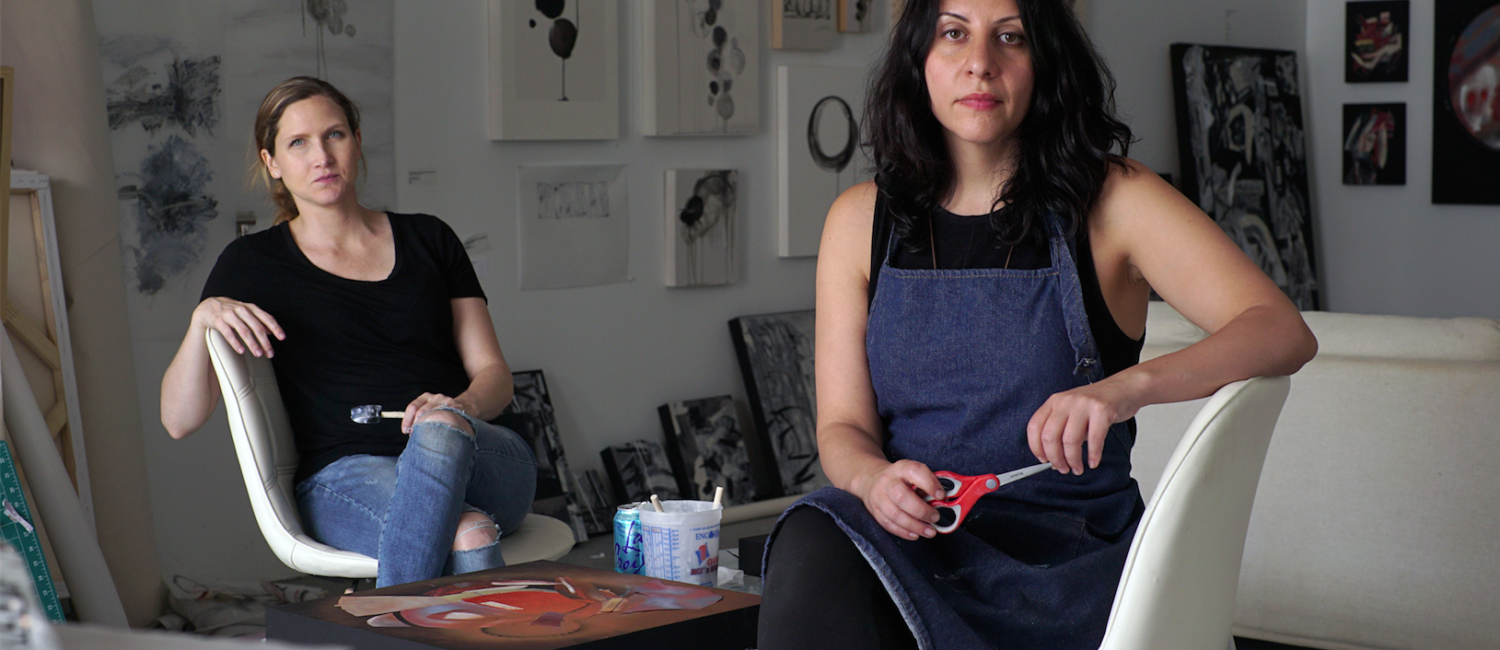 Artists Emily Dingmann and Elena Soterakis