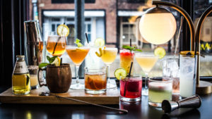 Full cocktail spread at Harlowe MXM