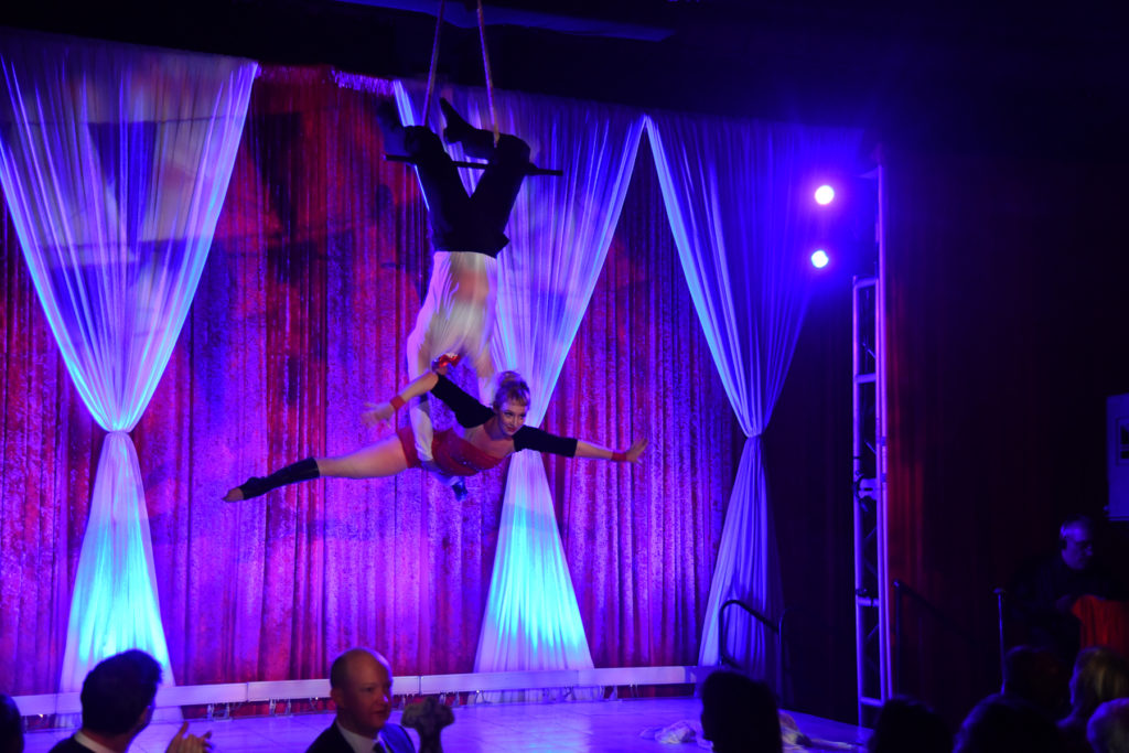 Fenyx Aerial Artists at the Parish School's annual gala at the Ballroom at Bayou Place.