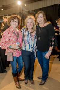 Karen Peltz, Leslie Rogers, Jennifer Friedmann at the Houston Cattle Baron’s Ball at the George Ranch. (Photo by Mike Charlton)
