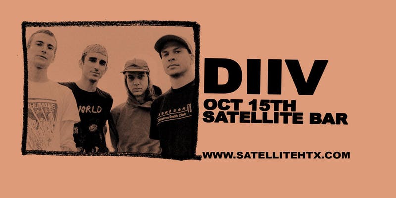 Dream-pop band DIIV return to Houston Tuesday, October 15, at Satellite Bar.