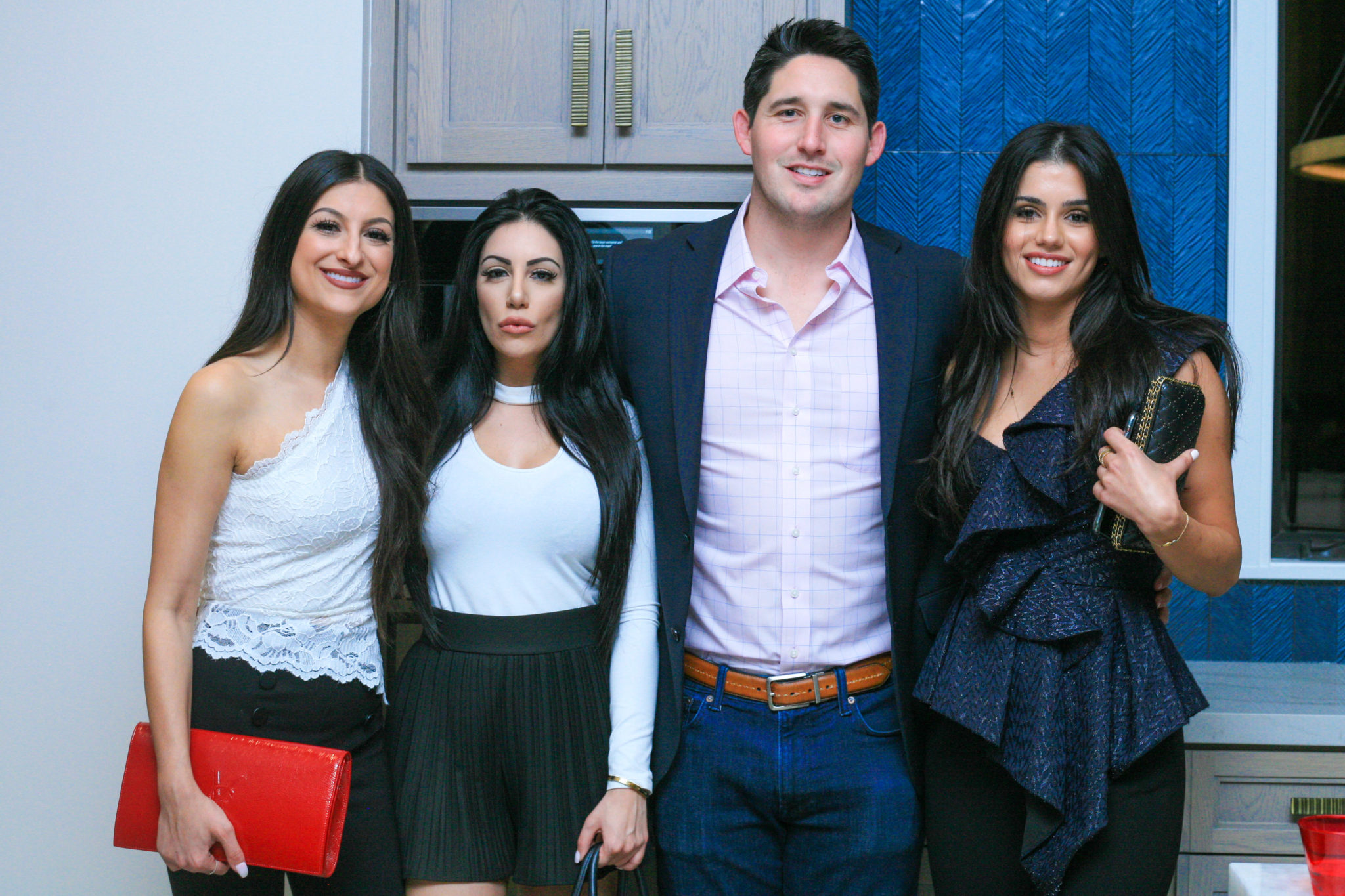 Ferrari Festival Kick-off Tina Tosian, Sonic Ali, Ballard Infante, Nadia Ross (Photo by Courtesy Brightcatch Media)