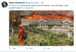 Meadowood on fire