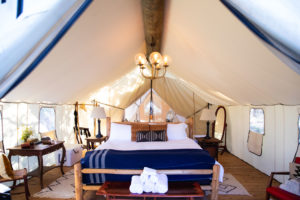 The Collective Hill Country Tents offer the luxuries of a five-star hotel.