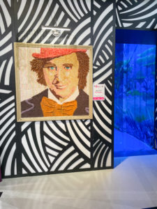 Willy Wonka portrait made out of candy