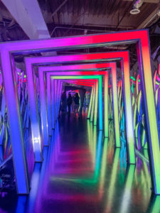 Candytopia's colorful hallway