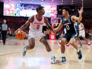 The University of Houston Cougars basketball team defeated the Virginia Cavaliers at the Fertitta Center