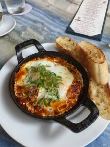Tunisian Eggs on the brunch menu at Gratify (Photo by Shelby Hodge)