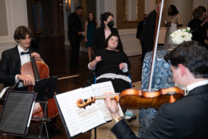 JF6_8377_Chandler Allshouse and Lupe Narvaez_Enjoying the Shepherd School Quartet