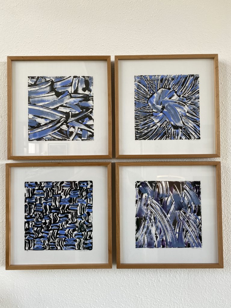 Untitled, #20-23, 2022. 12x12 each