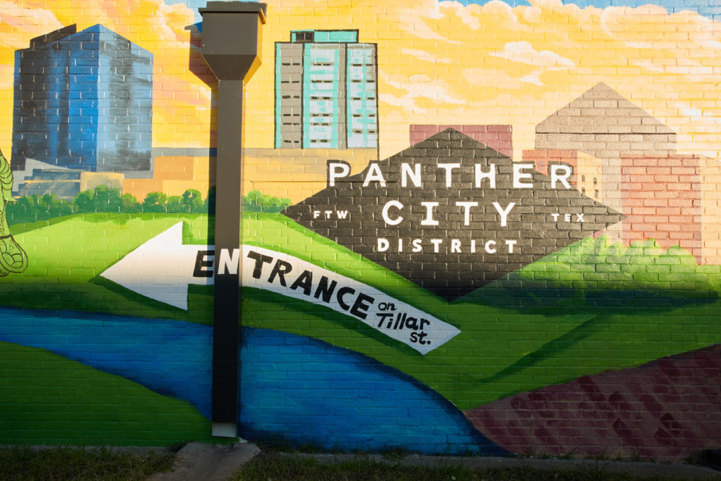 Panther City District’s first place-making mural is a sign of the neighborhood’s change.