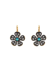 Ylang23 Cathy Waterman Black White Diamond Petal Earrings