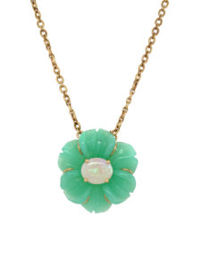 Ylang23 Irene Neuwirth CARVED CHRYSOPRASE AND OPAL