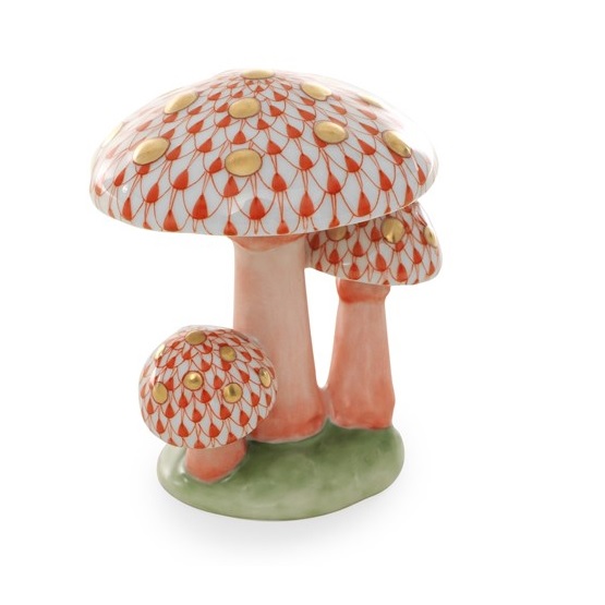 Herend Mushroom Trio – Rust