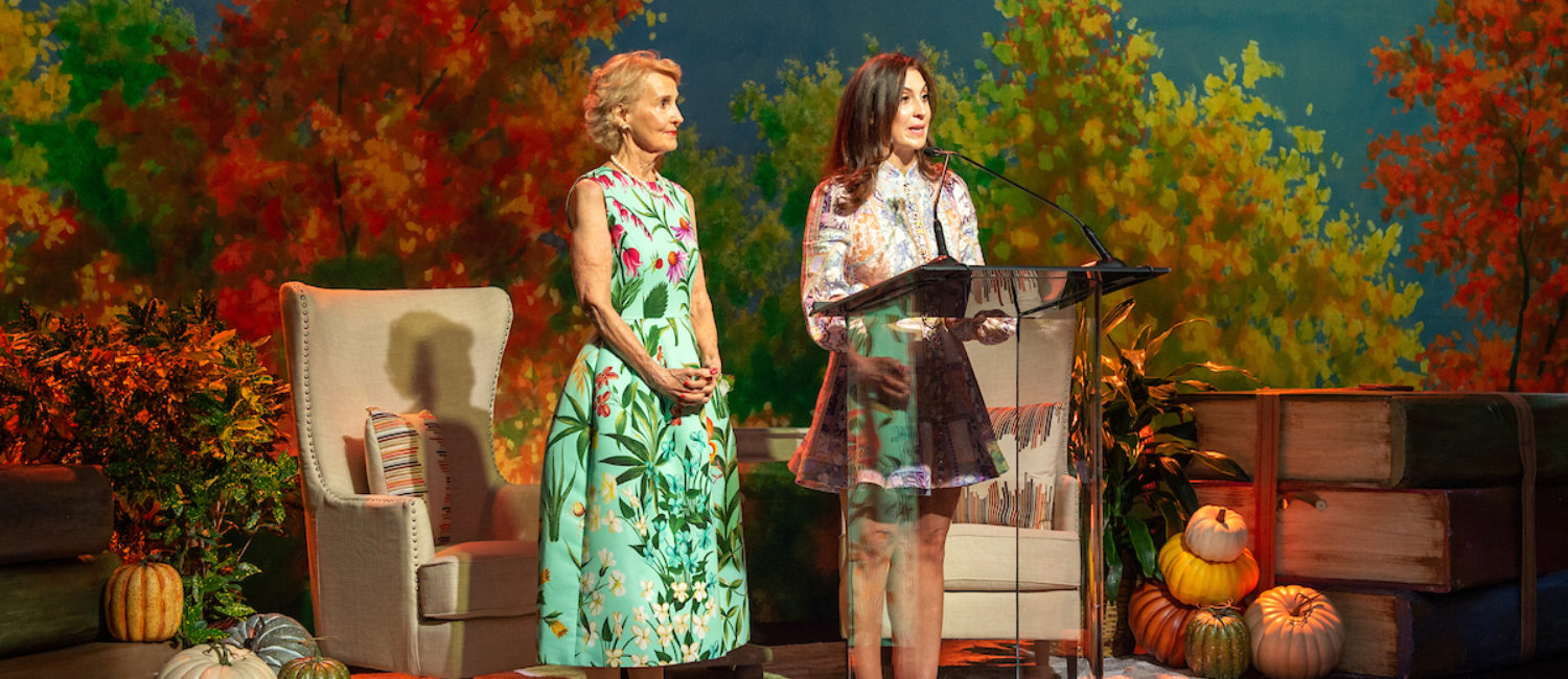 Carolyn Mohsenzadeh and Gina Saour on stage; Photo by Jacob Power