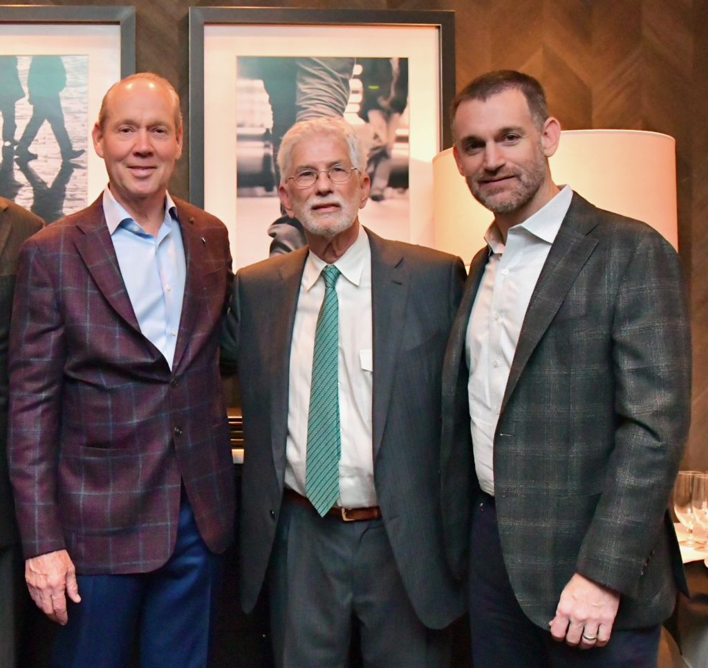 Joe Cangelosi, David Wuthrich, Jim Crane, John Arnold at Steak 48 for the Men of Distinction launch party (Photo by Alex Montoya)
