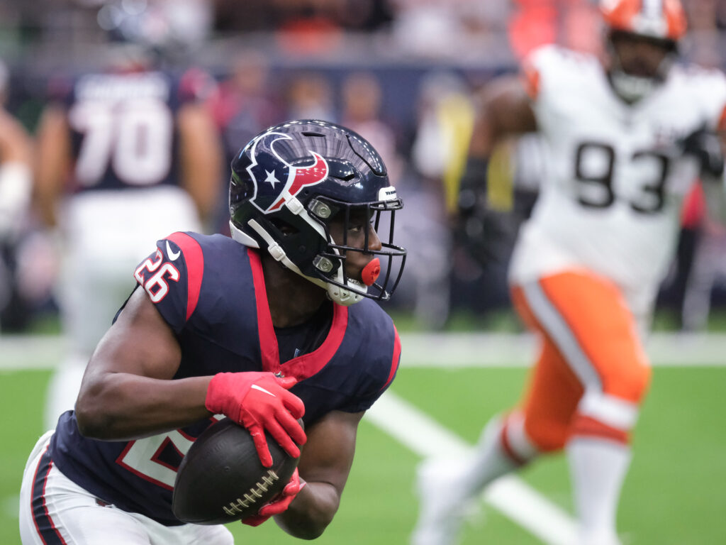 Houston Texans running back Devin Singletary has made the most of his chances with the Texans. (Photo by F. Carter Smith)