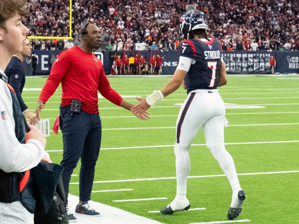 Houston Texans coach DeMeco Ryans and C.J. Stroud are always on the same page. (Photo by F. Carter Smith)