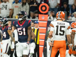 Houston Texans and quarterback C.J. Stroud faced the Cleveland Browns in the Wild Carded Playoff game at NRG Stadium