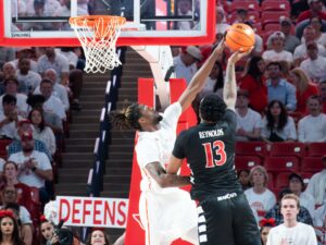 University of Houston center Ja'Vier Francis is shot blocking game changer. (Photo by F. Carter Smith)
