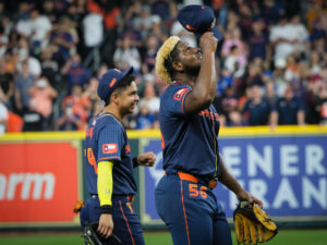 Houston Astros Ronel Blanco blanked the Toronto Blue Jays allowing no hits and no runs in 9 shutout innings. It was the 17th no-hitter in team history, at Minute Maid Park, April 1, 2024