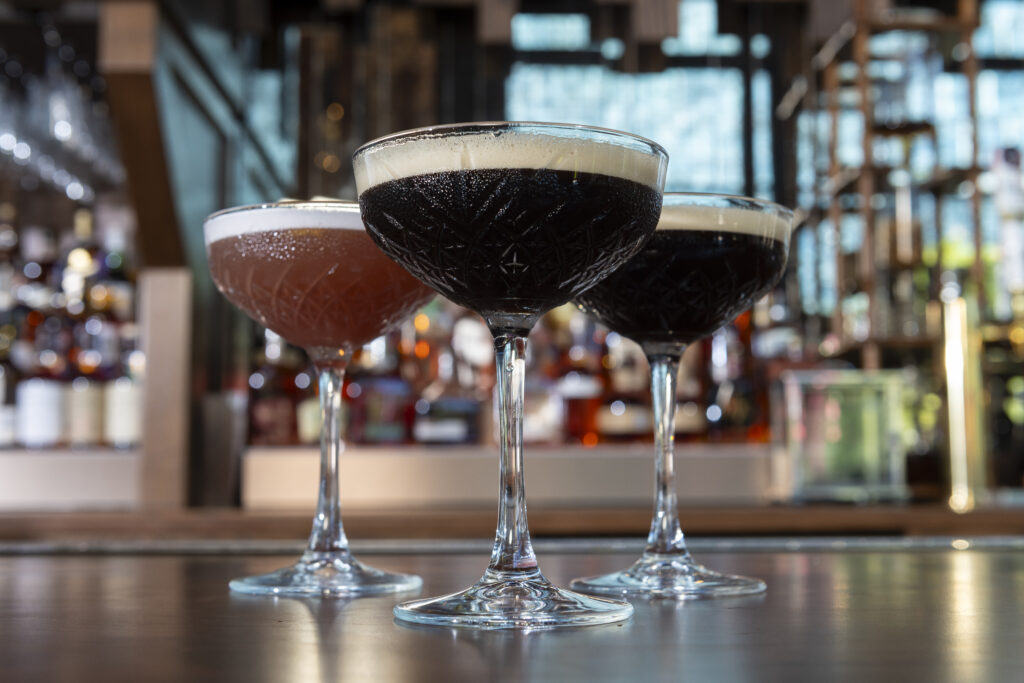 Crafted cocktails at Hearsay include an espresso martini. (Photo by Anthony Rathbun)