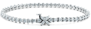 Tiffany Victoria® Tennis Bracelet in Platinum with Diamonds (Photo by Richard Rodriguez)