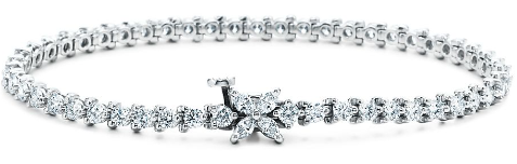 Tiffany Victoria® Tennis Bracelet in Platinum with Diamonds (Photo by Richard Rodriguez)