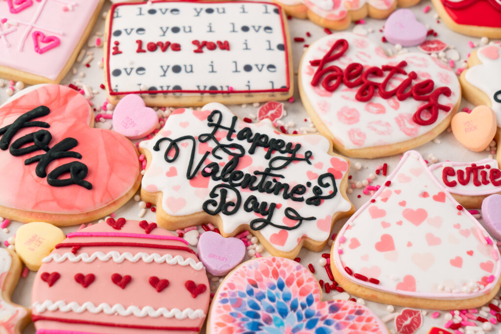 Hand-decorated butter cookies from Dessert Gallery
