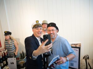 Southern Smoke chairman of the finance committee Ben Fink, winemaker Steve Matthiasson (in the back) and Adam Stern (Photo by Daniel Ortiz)